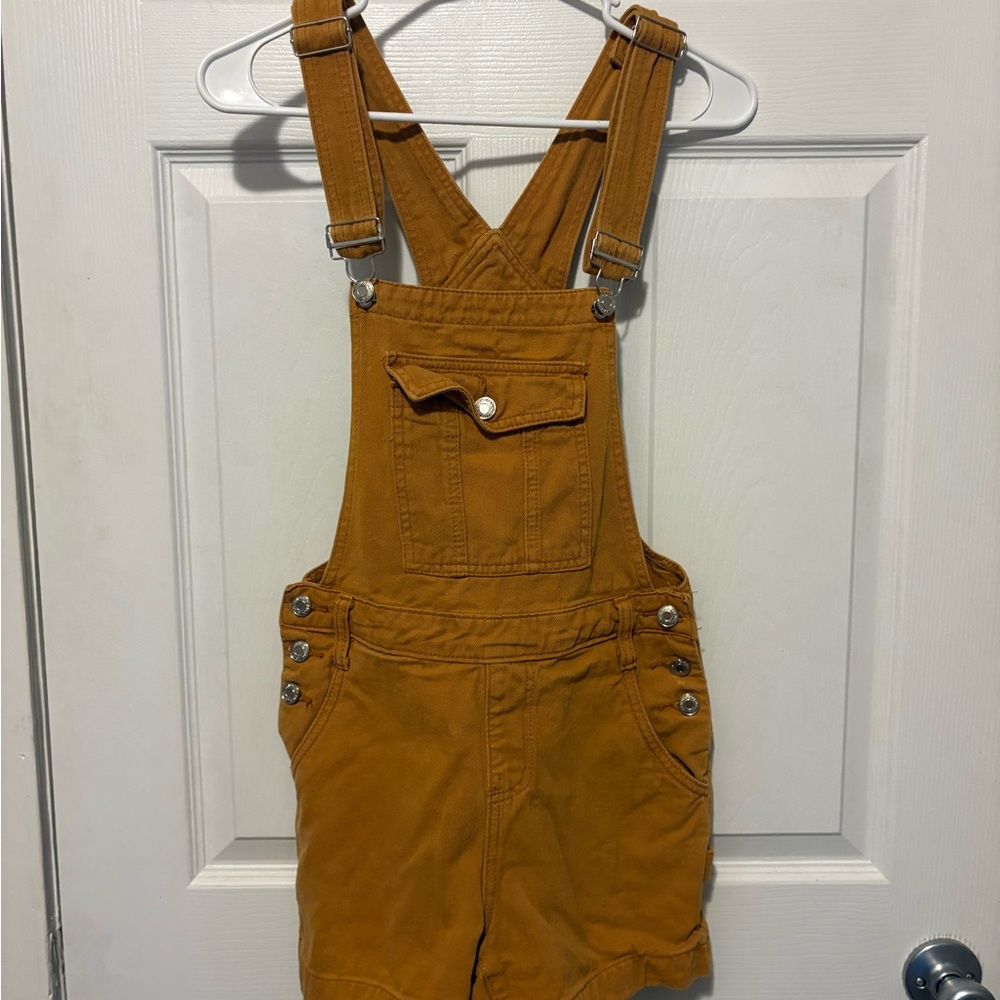 SHEIN Mustard Yellow Women Jeans Overalls